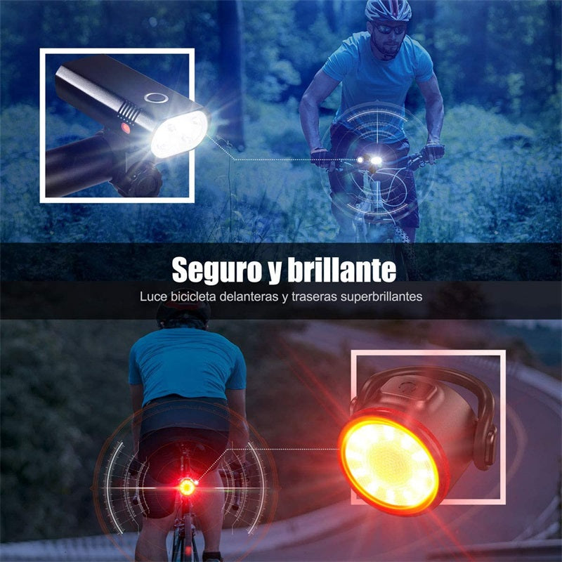 USB charging single lamp, 800 bright super strong headlamp, five kinds of lamps, bicycle headlamp and tail lamp Kit