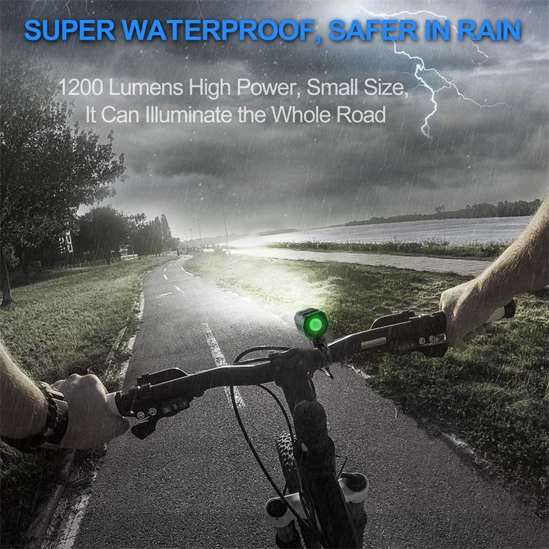 USB rechargeable bicycle lamp 1200 lumen LED headlamp flashlight headlamp waterproof