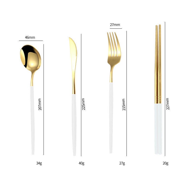 Household Steak Knife And Fork Set Nordic Ins Western Tableware Popular Spoon Fork Knife Chopsticks Set