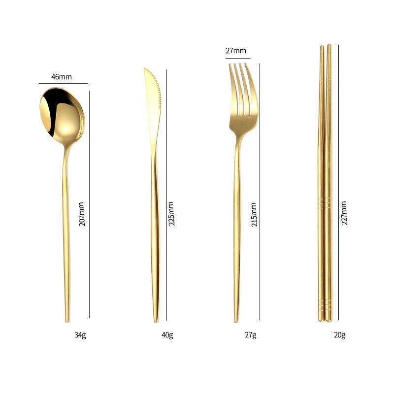 Household Steak Knife And Fork Set Nordic Ins Western Tableware Popular Spoon Fork Knife Chopsticks Set