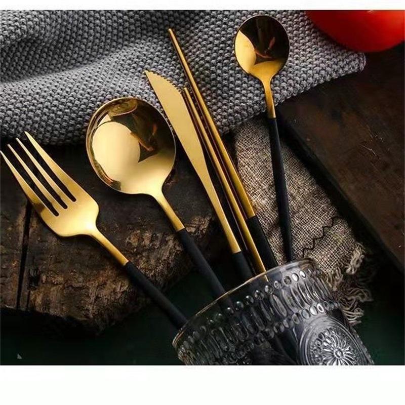 Household Steak Knife And Fork Set Nordic Ins Western Tableware Popular Spoon Fork Knife Chopsticks Set