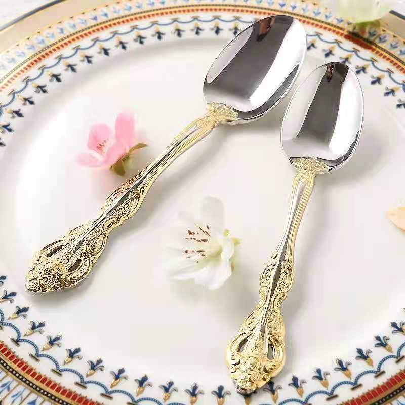 Golden Cutlery, European Western Steak Cutlery, Household Cutlery, Popular Cutlery Stainless Steel