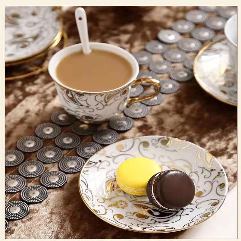 European-style Ceramic Coffee Cup Set With Creative High-end Tea Set Living Room Household Water Cup Mug Milk Cup