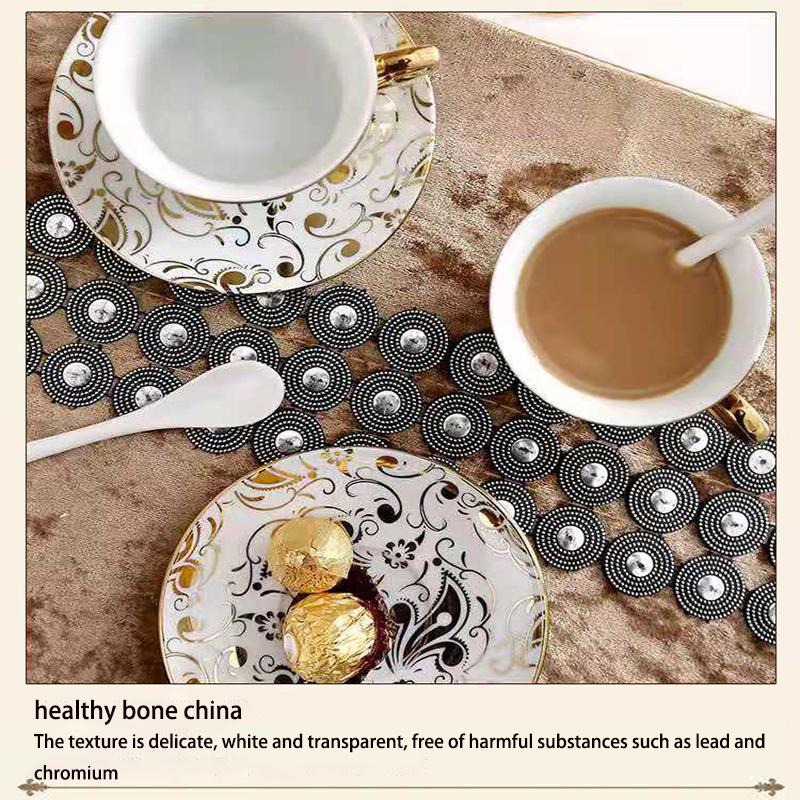European-style Ceramic Coffee Cup Set With Creative High-end Tea Set Living Room Household Water Cup Mug Milk Cup